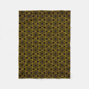 Gold And Black Fleece Blanket