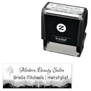 Gold and black Hairstylist Salon Self-inking Stamp