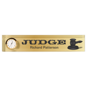 Gold and Black Law   Judge   Lawyer Nameplate