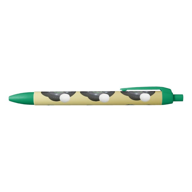 Gold And Black Lawn Bowls Pattern,   Blue Ink Pen (Top)