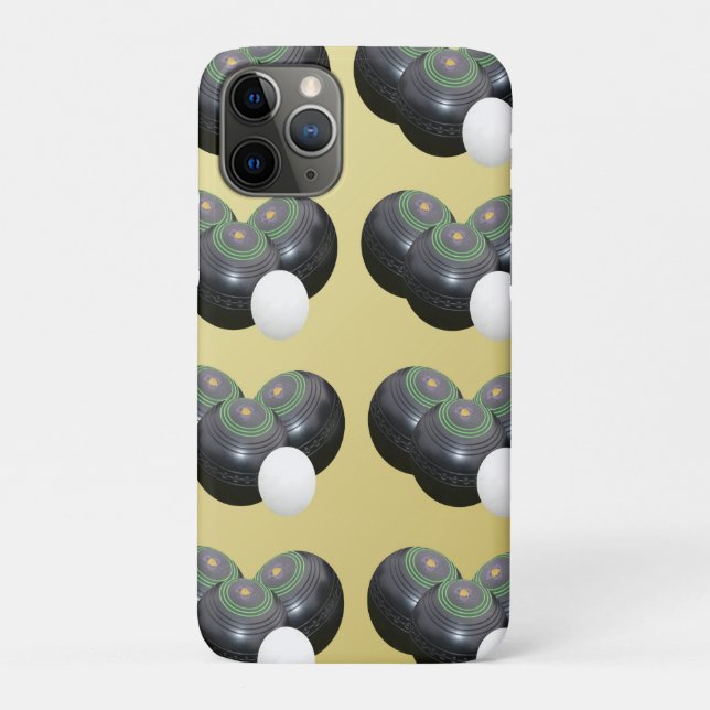 Gold And Black Lawn Bowls Pattern,  Case-Mate iPhone Case (Back)