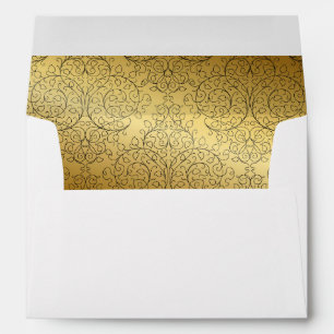 Gold and Black Lined Envelope