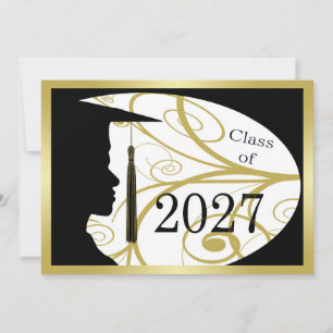 Gold and Black Man Silhouette 2027 Card