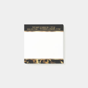 Gold and Black Marble Pattern Post-it Notes