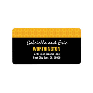 Gold and Black Modern Simple A310 Label
