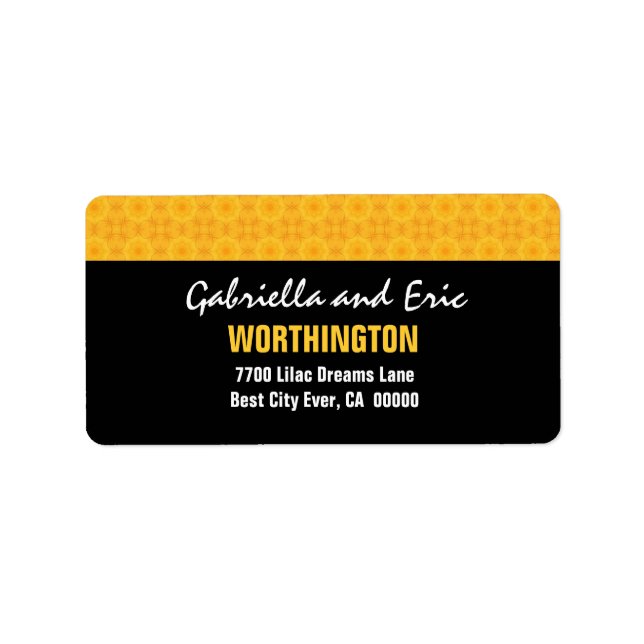 Gold and Black Modern Simple A310 Label (Front)
