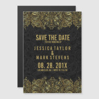 Gold And Black Paisley Lace & Damasks