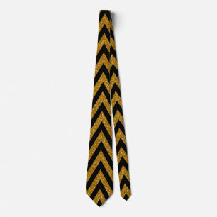 Gold and Black Pattern Tie