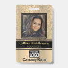 Gold and Black Photo and Logo Badge