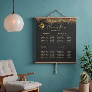 Gold and black Salon Appointment Card