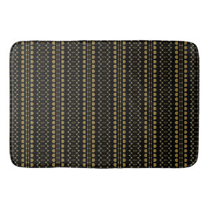 Gold and Black Striped 2 Bath Mat