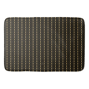 Gold and Black Striped 3 Bath Mat