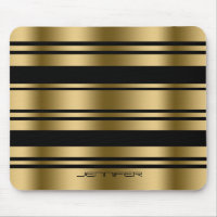 Gold And Black Stripes Pattern