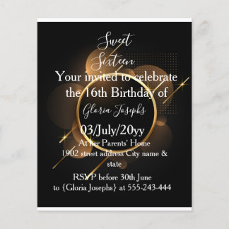 Gold and Black Sweet sixteen Photo