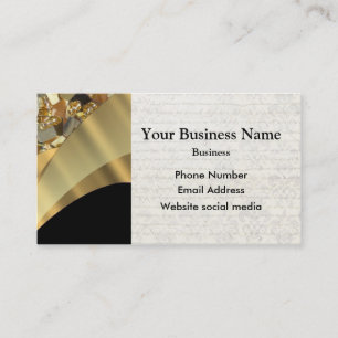 Gold and black swirl pattern appointment card