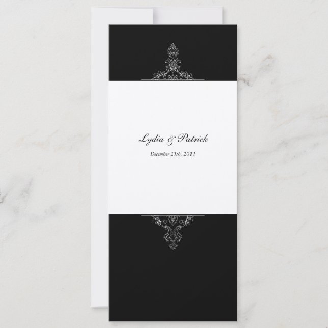 Gold and Black Wedding Invitation (Front)