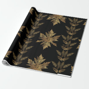 Gold and black wrapping paper