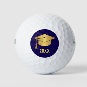 Gold and Blue Custom Graduation Golf Balls