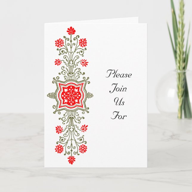 Gold and Blue Elegant Custom Invitation (Front)