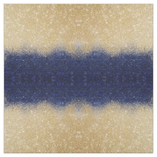 Gold and Blue Glitter Ombre Luxury Design Fabric