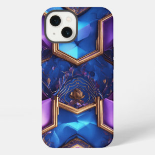 GOLD AND BLUE iPhone 13 CASE