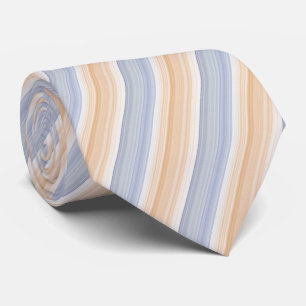 Gold and Blue Striped Pattern Tie