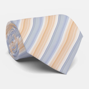 Gold and Blue Striped Pattern Tie