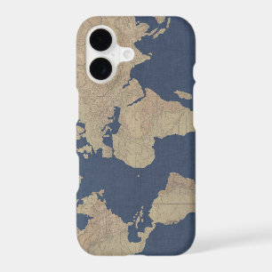 Gold and Blue World Map