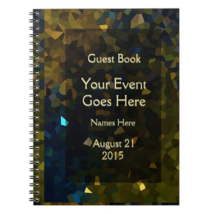 Gold and Brown Crystal Guest Book