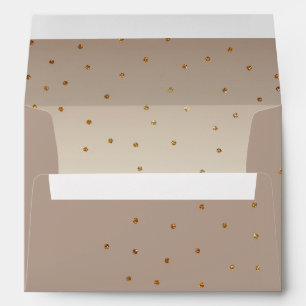Gold and Champagne Wedding Envelope