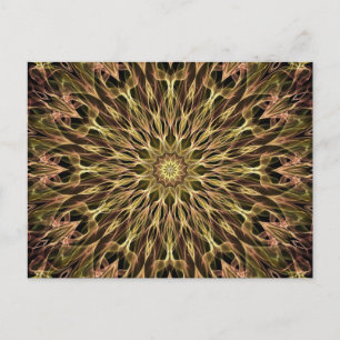 Gold and Copper Kaleidoscope Postcard