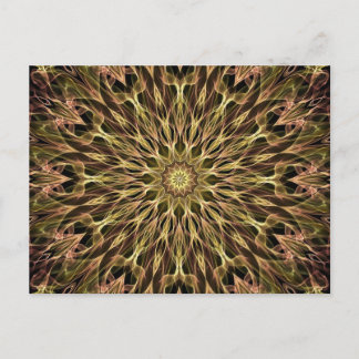Gold and Copper Kaleidoscope Postcard