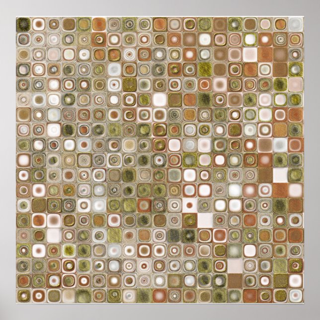 Gold and Copper Mosaic Poster (Front)