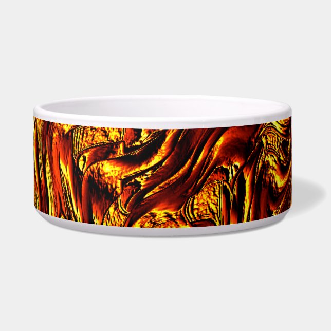 Gold and coral or vivid red texture (Front)