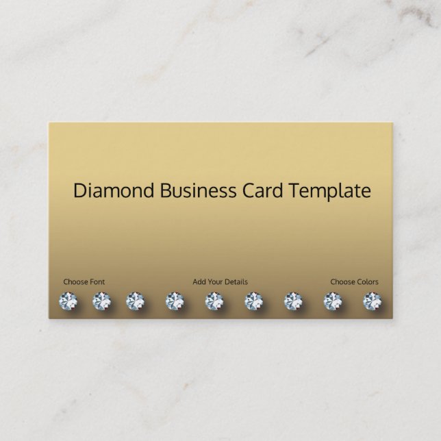 Gold and Diamond Business Card Design (Front)