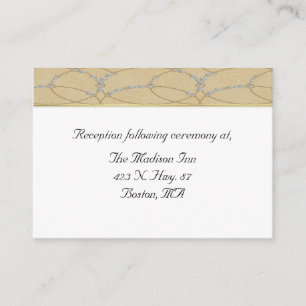 Gold and diamond graphic Wedding enclosure cards