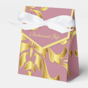 Gold and Dusty Rose Bridesmaid Gift Box