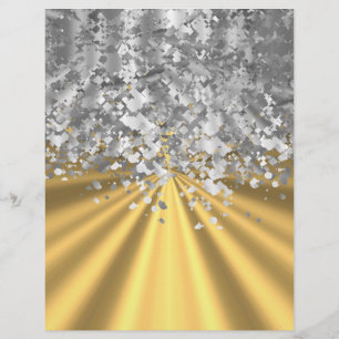 Gold and faux glitter personalised flyer