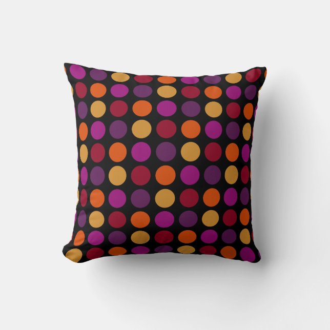 Gold and Fireworks Polka Cushion (Front)