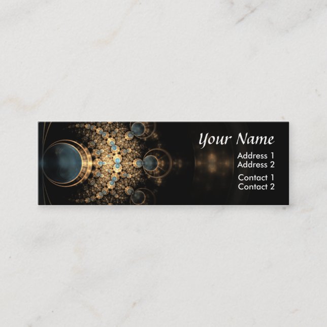 Gold and Gems Mini Business Card (Front)