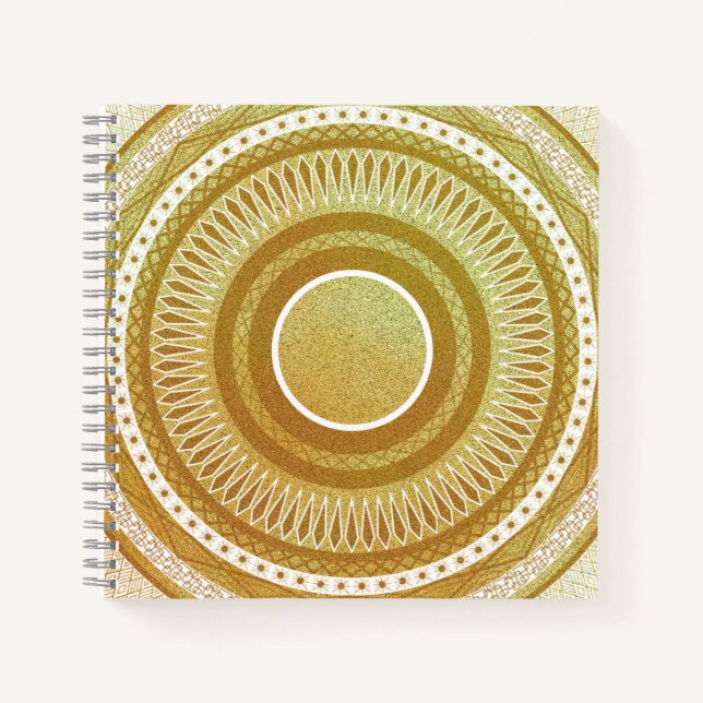 Gold and Glitter Mandala Notebook (Front)