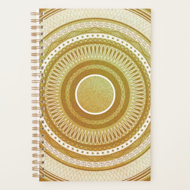 Gold and Glitter Mandala Planner (Front)