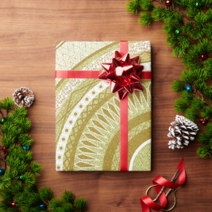 Gold and Glitter Mandala Wrapping Paper