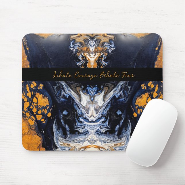 Gold and Glitter marble texture Sculpted Serenity Mouse Pad (With Mouse)
