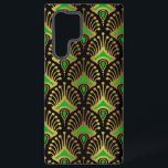 Gold and green Art Deco pattern on black  Samsung Galaxy Case<br><div class="desc">Gold and green Art Deco pattern over a black background.</div>