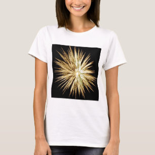 Gold and Green Firework Burst T-Shirt