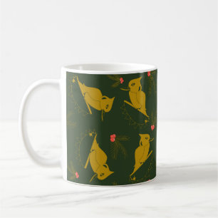 Gold and Green Kookaburra design  Coffee Mug