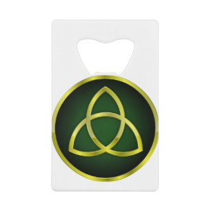 gold and green triquetra