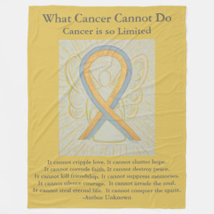 Gold and Grey Awareness Ribbon Angel Blanket