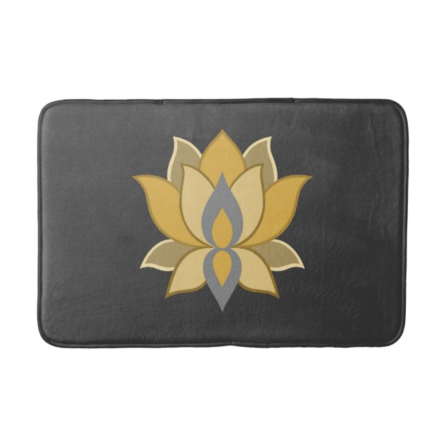 Gold and Grey Bath Mat (Front)